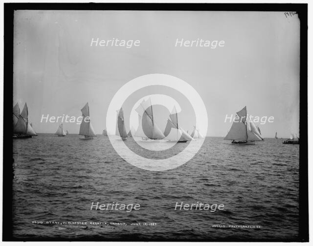 Start, Dorchester regatta, Nahant, 1887 June 17. Creator: Unknown.