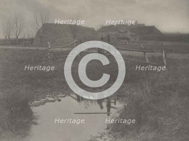 A Marsh Farm, 1886. Creators: Dr Peter Henry Emerson, Thomas Frederick Goodall.
