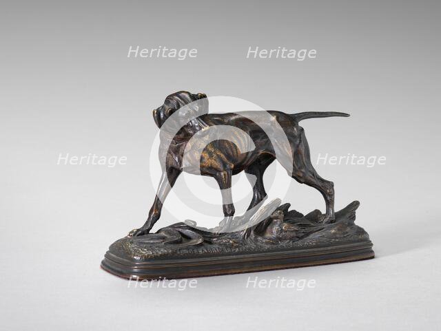 Pointer Standing over a Pheasant, 19th-early 20th century. Creator: Paul-Edouard Delabrière.