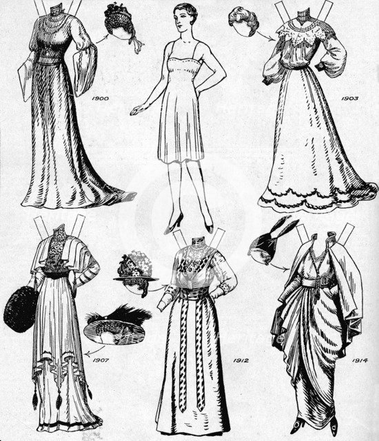 'The Gallery of Historic Costume: Dresses Worn During the Twentieth Century', c1934. Artist: Unknown.