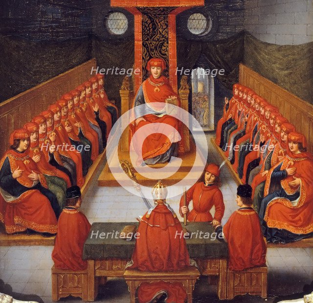 First meeting of the Order of the Golden Fleece held by Philip III the Good, Duke of Burgundy, 10 Ja Artist: Albrier, Joseph (1791-1863)