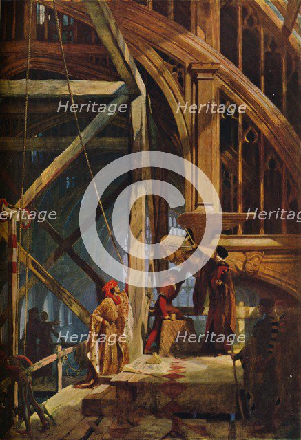 The Roof of the Great Hall Westminster, (1924), 1937. Artist: Unknown