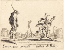 Smaralo Cornuto and Ratsa di Boio, c. 1622. Creator: Jacques Callot.