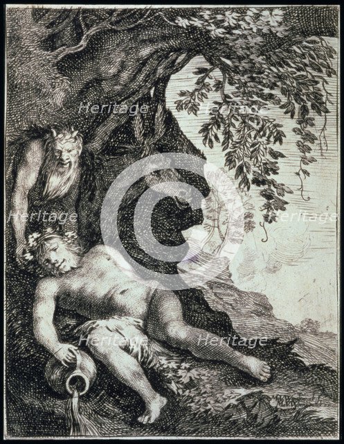 'The Drunken Silenus', 17th century. Artist: Moses van Uyttenbroeck