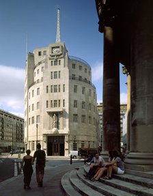The south elevation of BBC Broadcasting House, Westminster, London, 1998. Artist: N Corrie