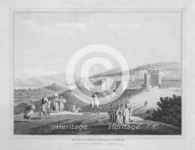 'Bethlehem. Luke, 2.4', 1830. Artist: J Clarke.