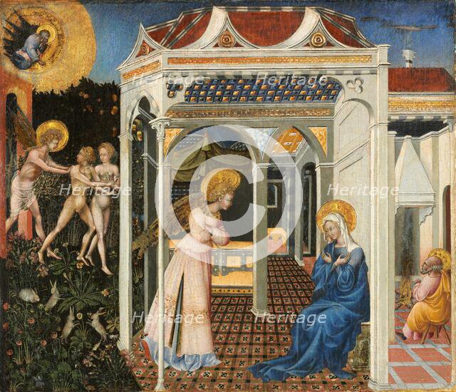 The Annunciation and Expulsion from Paradise, c. 1435. Creator: Giovanni di Paolo.