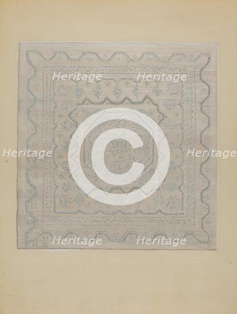 Candlewick Coverlet (Woven), 1935/1942. Creator: Jules Lefevere.