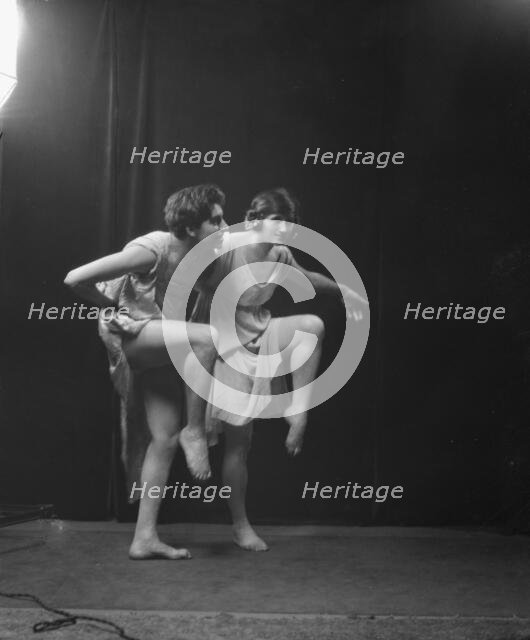 Davenport, Margery, Miss, and unidentified dancer, not before 1917. Creator: Arnold Genthe.