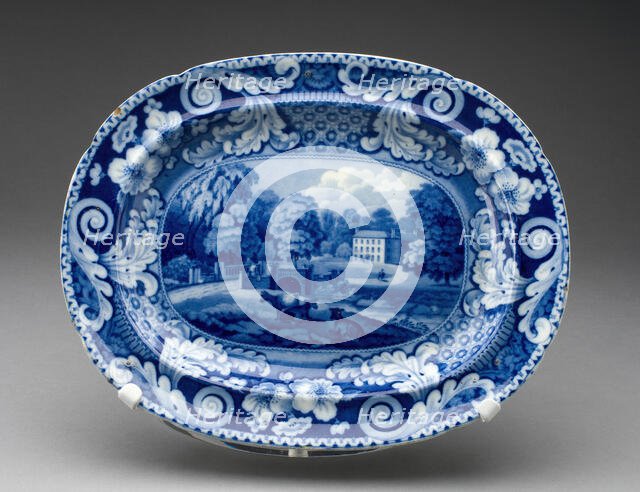 Platter, Staffordshire, Mid 19th century. Creator: Staffordshire Potteries.