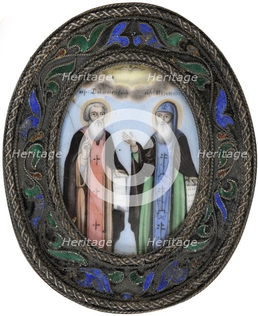 Saints Dimitry of Rostov and Ignatius Brianchaninov. Artist: Russian icon  
