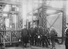 Miners leaving entrance to coal mine near Scranton, PA., 1912. Creator: Bain News Service.