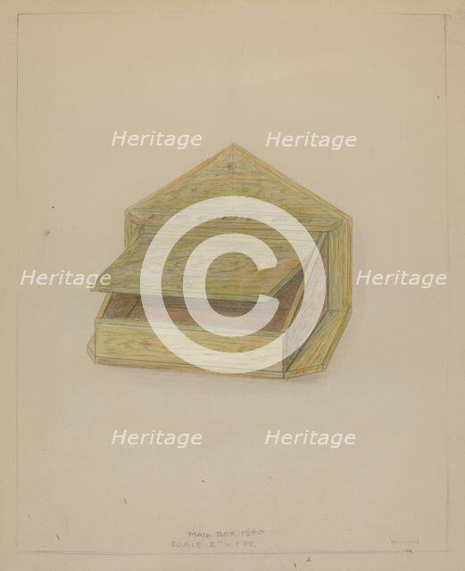 Mail Box, c. 1936. Creator: Franklin C. Moyan.