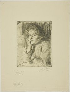 Kesti, a Mora Peasant, 1906. Creator: Anders Leonard Zorn.