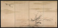 Geese, Reeds, and Water, 1800s. Creator: Yamamoto Baiitsu (Japanese, 1783-1856).