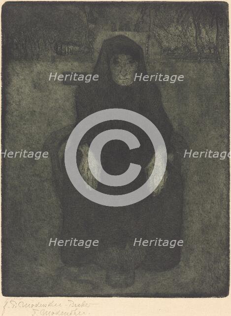 Old Woman, posthumous printing after 1919 by Felsing. Creator: Paula Modersohn-Becker.