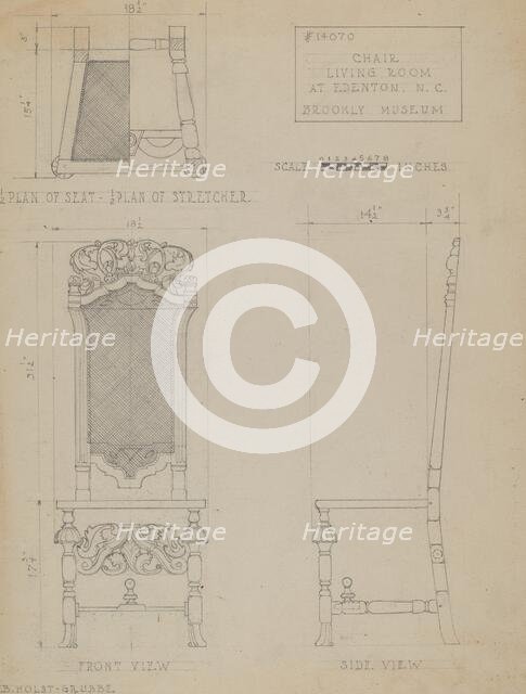 Chair, 1935/1942. Creator: B. Holst-Grubbe.