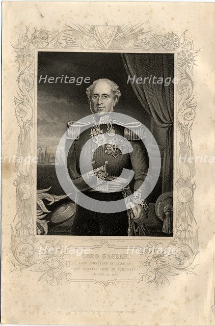 Portrait of Lord Raglan, 1856. Artist: Pound, Daniel J. (1810-1861?)