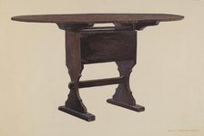 Dining Room Table, c. 1942. Creator: Ernest A Towers Jr.