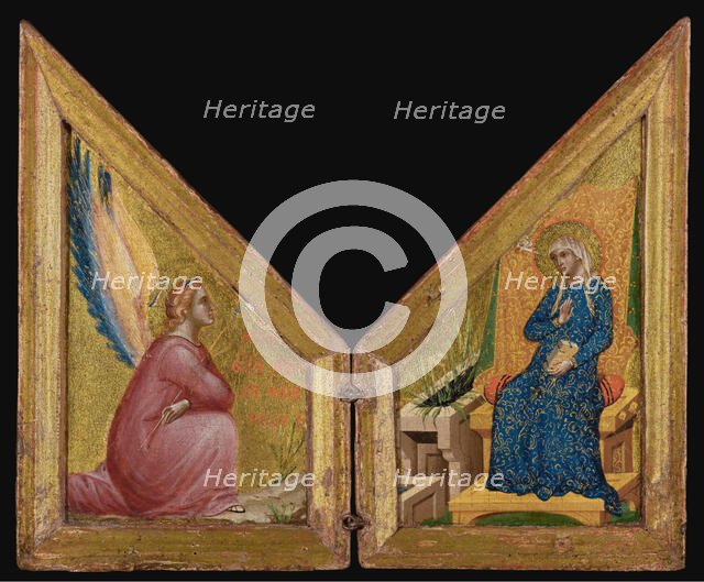 The Annunciation, about 1340-1345. Creator: Paolo Veneziano.