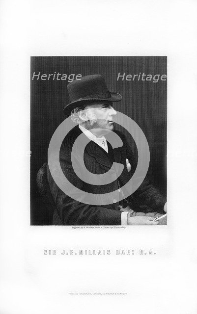 Sir John Everett Millais, Pre-Raphaelite painter, (1899).Artist: E Stodart