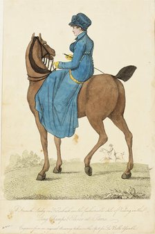 Fashion Plate (A French Lady on Horseback), 1807. Creator: Unknown.