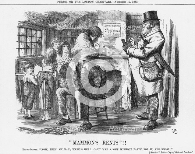 'Mammon's Rents!', 1883. Artist: Joseph Swain