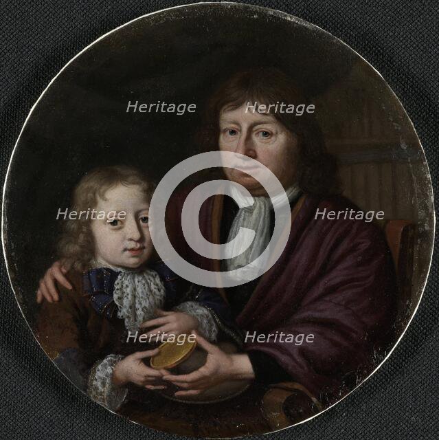 Double Portrait of Isaac Pontanus and Hendrik van Beek, 1689. Creator: Michiel van Musscher.