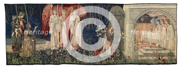 Quest for the Holy Grail Tapestries - Panel 6 - The Attainment; The Vision of the Holy..., 1895-96. Creator: Sir Edward Coley Burne-Jones.