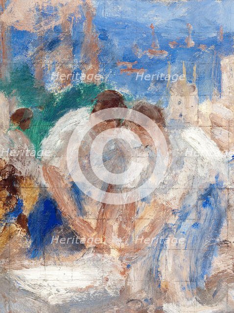 Mans' work: Sketch for the boy's school in rue Kuss, 13th arrondissement of Paris, 1933. Creator: Jean Alfred Adler.