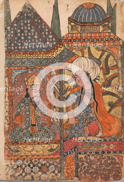 Burzuyeh is Summoned by Nushirvan on his Return from India, Folio from a Kalila..., 18th century. Creator: Unknown.