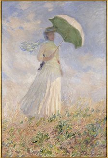 Woman with a Parasol (Essai de figure en plein air (vers la droite).