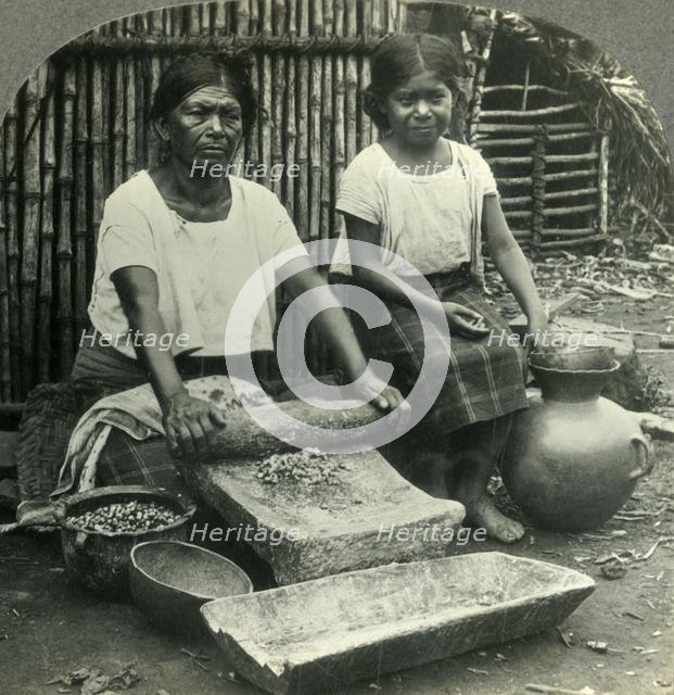 'Making Tortillas in Salvador, the Smallest Republic in the Western Hemisphere, Central America', c1 Creator: Unknown.