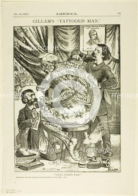 Love's Labor Lost, from America, published December 12, 1889, originally pub...May 7, 1884. Creator: Bernard Gillam.