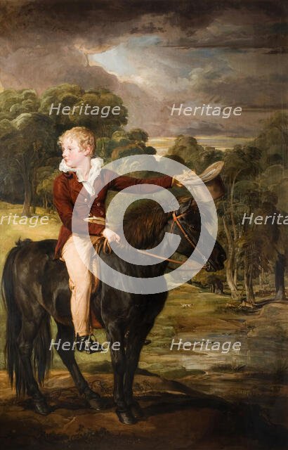 Portrait Of Lord Stanhope (1805-66) Riding A Pony, 1815. Creator: James Ward.