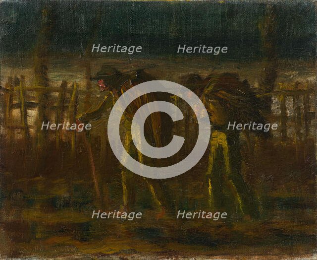 Night Vagrants with Backpack, 1911-1913. Creator: Ladislav Mednyanszky.