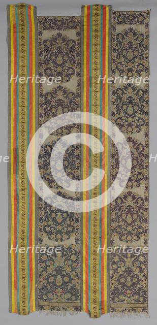 Two Parts of a Curtain, 1700s. Creator: Unknown.