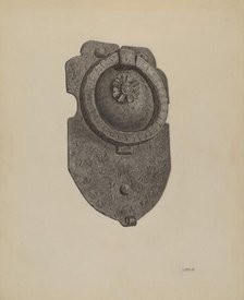 Door Knocker, c. 1940. Creator: Jacob Lipkin.