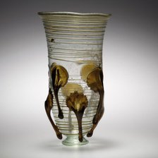 Glass "Claw" Beaker, Frankish, 5th-6th century. Creator: Unknown.
