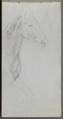 Sketchbook, page 07: Study of a Horse. Creator: Ernest Meissonier (French, 1815-1891).