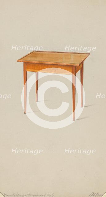 Shaker Small Table, c. 1936. Creator: Alfred H. Smith.