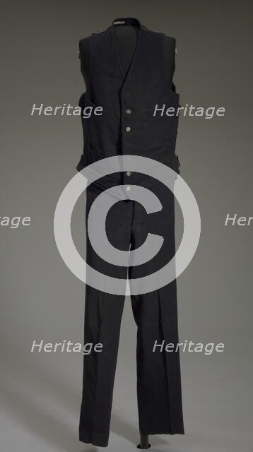 Uniform vest and trousers owned by Pullman Porter Robert Thomas, ca. 1920. Creators: Unknown, Robert Jackson Thomas.