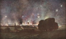 'Arras; Arras en feu (nuit 5 au 6 juillet 1915) Vue prise de Maroeuil', 1915 (1924). Creator: Unknown.