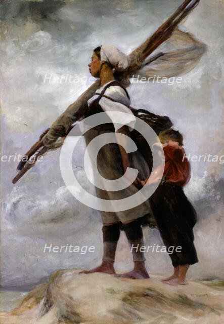 Fisher Girl of Picardy, 1889. Creator: Elizabeth Nourse.