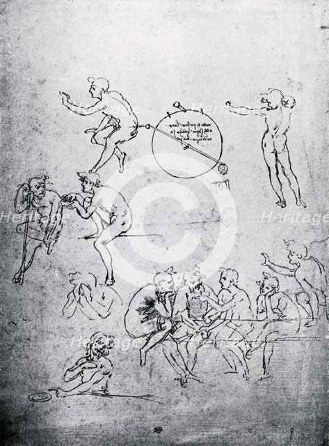 Studies for 'The Adoration of the Magi' and 'The Last Supper', 15th century (1930).Artist: Leonardo da Vinci