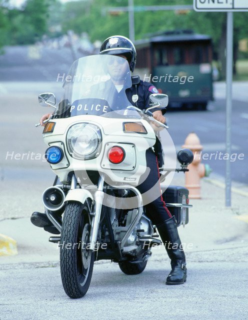 1992 Harley Davidson Police Bike. Artist: Unknown.