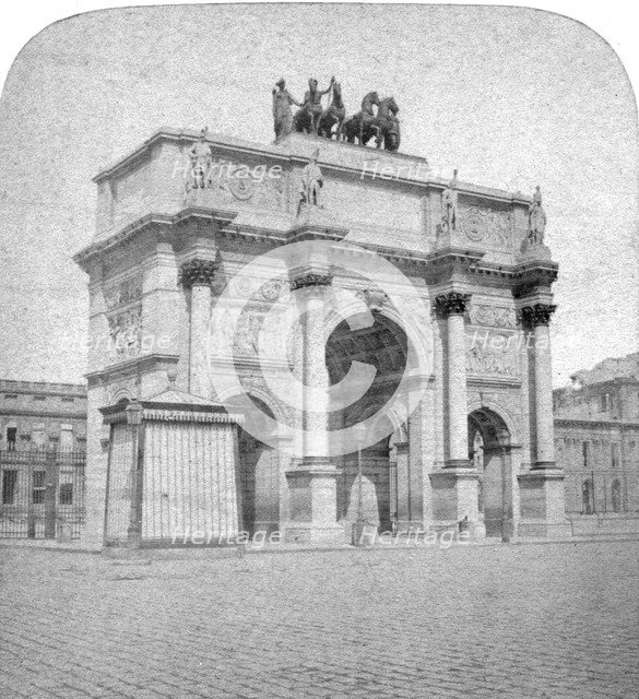 Arc de Triomphe du Carrousel, Paris, late 19th century.Artist: Albert Hautecoeur
