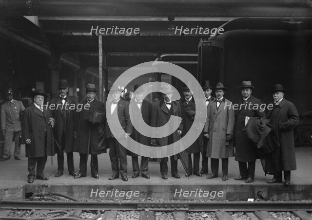 British Labor Committees At Union Station, 1917. Creator: Harris & Ewing.