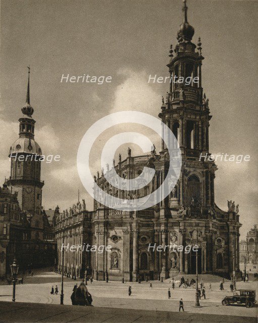 'Dresden. Court church and castle', 1931. Artist: Kurt Hielscher.