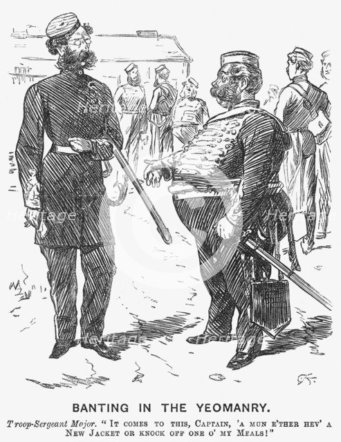 'Banting in the Yeomanry', 1865. Artist: Charles Samuel Keene